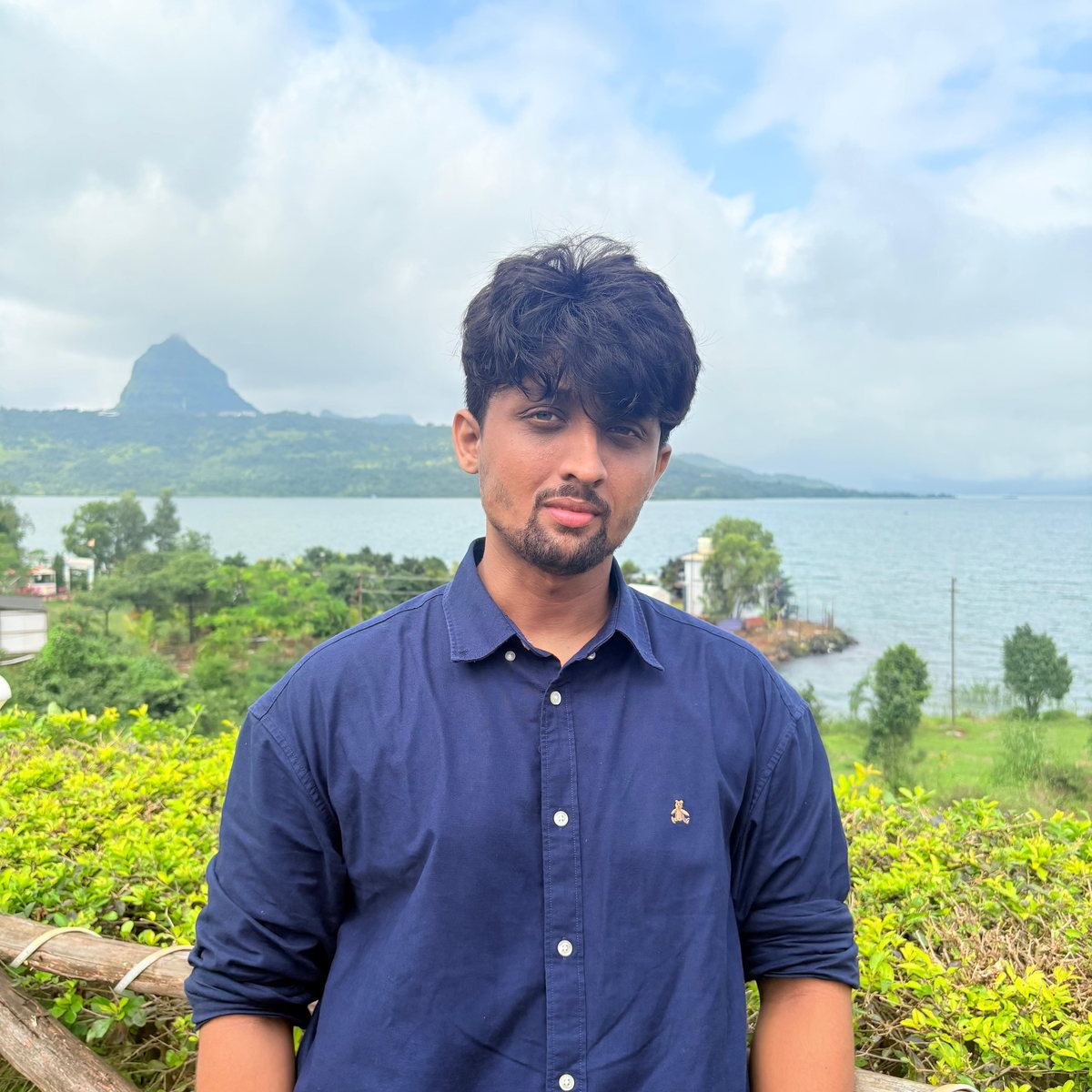 Ibrahim Sultan by a lake